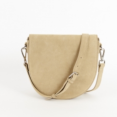 Ava Crossbody Bag with Built-in Phone Charger - Sand Suede