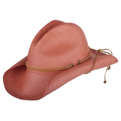 Southwest Rustic Cowboy Hat - Coral