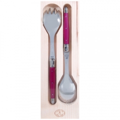 Salad Servers Two-Piece Set - Fuschia