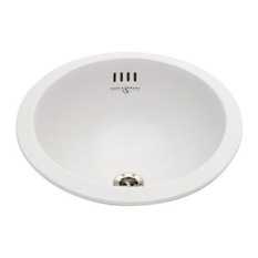 Perrin & Rowe - Perrin & Rowe - Round top-mounted vanity basin with overflow 420mm dia. - Bathroom Basins