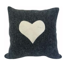 COUSSINS DECO COEUR LAINE BOUILLI - Coussin