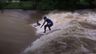 Group of teens captured surfing in NSW floodwaters