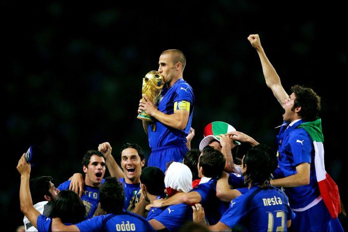 Fabio Cannavaro lifts the World Cup