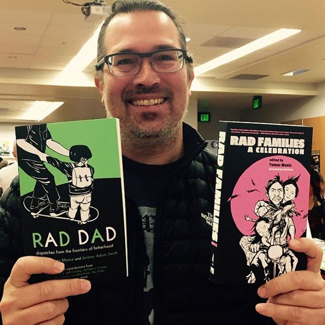 Tomas Moniz and contributors hitting the Pacific NW with #RadFamilies! 3/11 @elliottbaybookco in Seattle and 3/16 @motherfoucaultsbooks in Portland. Thanks @raddadtomas @raddadmagazine! #pmpress  #friendsofpm #raddad #tomasmoniz