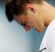 Bernard Tomic. Bernard Tomic vs Daniel Evans at the Hisense Arena. Day 5 of the Australian Open tennis tournament in ...