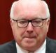 Attorney-General Senator George Brandis in the Senate at Parliament House on Tuesday 28 March 2017. Photo: Andrew Meares