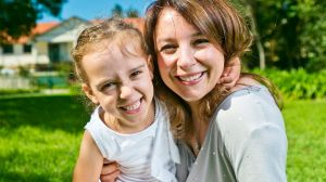 Luana Campione with her four-year-old daughter Zoey at their inner-west home. 