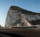 A woman on the Spanish side of the border shared with the British overseas territory of Gibraltar.