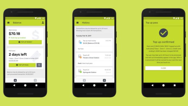 App mypal lets you top-up myki on your mobile.