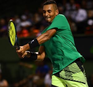 Nick Kyrgios takes on Roger Federer for a spot in the Miami Open final.