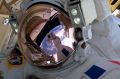 French astronaut Thomas Pesquet takes a selfie during his last spacewalk in January.