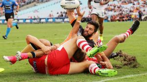 Asking price: James Tedesco, held up short of the line here, is reportedly seeking $1.2 million a year.