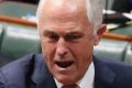 Prime Minister Malcolm Turnbull in question time on Thursday. 