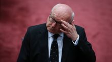 Attorney-General George Brandis during debate on the ABCC bill in the Senate at Parliament House in Canberra on ...