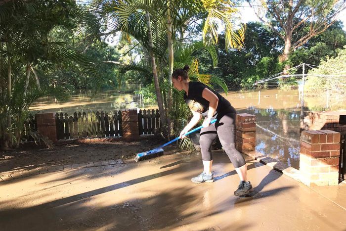 Caroline cleans up at her house at Waterford West at Logan