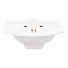 Perrin & Rowe - Perrin & Rowe - Edwardian 520mm basin 2 tap holes - Bathroom Basins