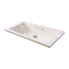 Perrin & Rowe - Perrin & Rowe - Rectangular top-mounted basin 700 x 380mm - Bathroom Basins
