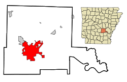 Location in Jefferson County and the state of Arkansas