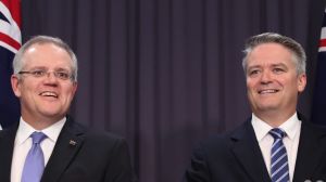 Treasurer Scott Morrison (left) and Finance Minister Mathias Cormann are demanding Labor make clear its position on ...