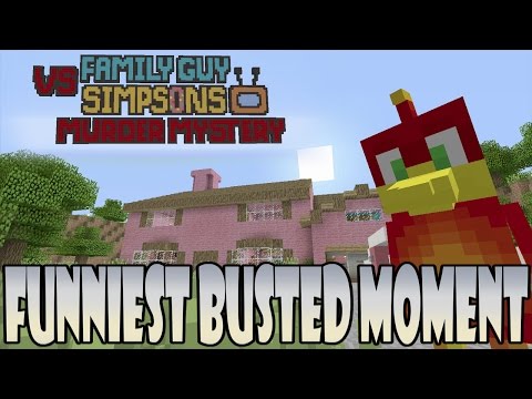 FUNNIEST BUSTED MOMENT !! -|- FAMILY GUY vs SIMPSONS -|- Minecraft xbox - Murder Mystery