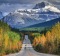 The Canadian Rocky mountains, along the world famous Icefields Parkway (Highway 93), in Alberta province of Canada. 