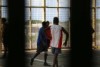 Boys at Don Dale playing basketball