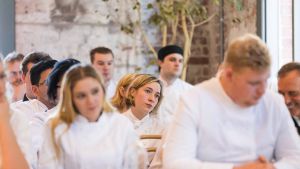 Apprentice chefs listen to some of the world's top chefs speak on the Past, Present and Future of the Hospitality Industry.