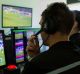 The Video Assistant Referee room at AAMI Park. Photo: Ben Coonan