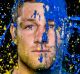 Brumbies player Kyle Godwin taking part in a paint throwing photoshoot for the season Guide. Photo Jay Cronan. Contact ...