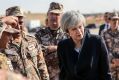 Theresa May, UK. prime minister, during a visit to a Jordanian Army Base on Monday.