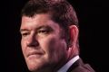 Billionaire James Packer, co-chairman of Melco Crown Entertainment Ltd., attends a news conference at Melco's Studio ...