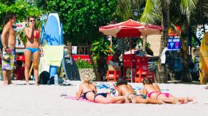 Kuta Beach, Bali. One of the most popular spots on the Indonesian holiday island.