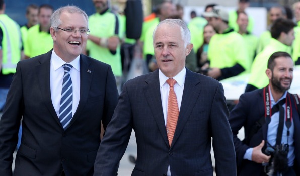 Prime Minister Malcolm Turnbull and Treasurer Scott Morrison visited Pacific Stone in Canberra on Tuesday.