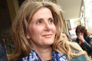 Kathy Jackson leaves Melbourne Magistrates' Court after a hearing in 2016.