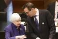 US Federal Reserve chair Janet Yellen with US Treasury Secretary Steven Mnuchin at the G20 Finance Ministers and Central ...