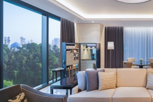 A St Regis suite living room.