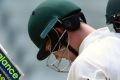 Nic Maddinson walks off after being bowled by Pakistan's Yasir Shah on day four of the MCG Test.