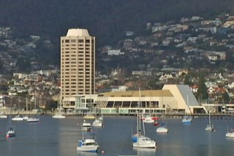 Wrest Point casino from the water.