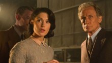 Gemma Arterton plays Catrin Cole, and Bill Nighy plays Ambrose Hilliard in British film Their Finest.