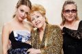 Billie Lourd, Debbie Reynolds and Carrie Fisher at the Screen Actors Guild Awards in 2015.