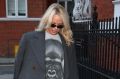 Pamela Anderson seen arriving at the Ecuadorian Embassy to visit Julian Assange on January 21, 2017 in London, England. 