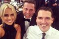 Karl Stefanonic with Peter Stefanovic and Sylvia Jeffreys.