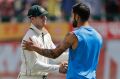 Series over: Steve Smith shakes hands with Virat Kohli after the fourth Test.