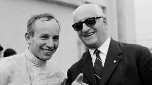 Enzo Ferrari, right, in 1964.