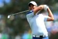 AUGUSTA, GEORGIA - APRIL 10: Jason Day of Australia plays his second shot on the first hole during the final round of ...