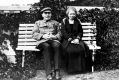 Lenin and his sister Maria Ulyanova in Gorki. August-September, 1922. April 22, 1970.