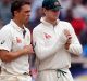 Steve O'Keefe, left, talks with Test captain Steve Smith in Ranchi, India last month.