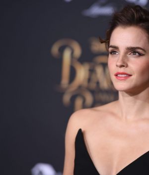 Emma Watson arrives at the world premiere of Beauty and the Beast at the El Capitan Theatre in Los Angeles. 