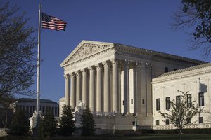 In this photo taken on Tuesday, April 4, 2017, the Supreme Court Building is seen in Washington.