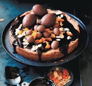 Chocolate and almond Easter cake